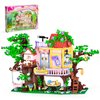 XITALAXU Trees House Building Set for Girls Animals Tree Houses Buildings Toy Forest Flowers House,with Swing,Wooden Base,Christmas Birthday Gifts for Age 6-12+ Kids and Adults(840PCS)