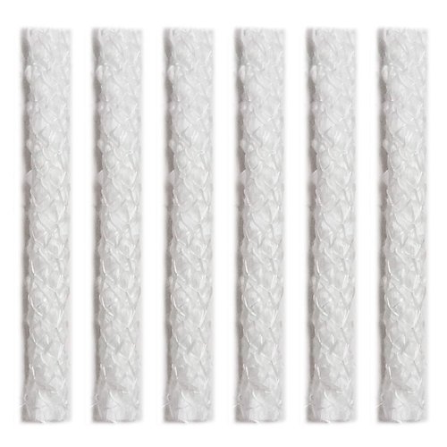 FIREFLY Fiberglass Tiki Torch Wicks - Made in USA - 1/2-inch x 6-inches for Tiki Torches - 6 Per Package