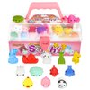 Aeyohni 50 Pcs Squishies Mochi Squishy Toys for Kids Party Favors Stress Relief Fidget Toys Classroom Prizes Birthday Christmas Easter Valentine's Day Gift for Kids Girls Kawaii Mini Squishy Toys
