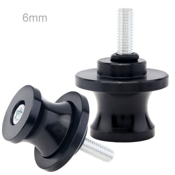 Windance Swing Arm Spools,2pcs 6/8/10mm Motorcycle CNC Rear Sliders Stand Screw Compatible with Yamaha Kawasaki Suzuki Honda (6mm)
