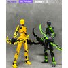 altuco Assembled T13 Action Figure with Multiple Accessories, Black-Green 3D Printed Multi-Jointed Titan 13 Figure,Dummy 13 Desktop Decorative Toy