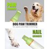 Dog Grooming Clippers Kit, All-in-One Low Noise Dog Paw Trimmer Electric Rechargeable Cordless Small Quiet Pet Foot Shaver Stainless Steel Scissors and Comb for Dogs Cats at Home