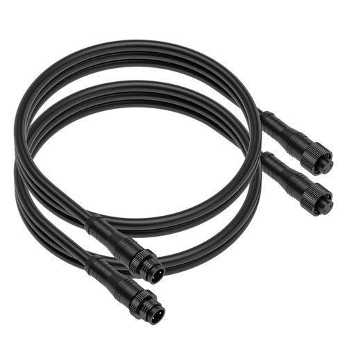 BTF-LIGHTING 9.84FT 2 Pin 18AWG IP68 Extension Cable Wire with Male and Female Connectors for Single Color FCOB COB 5630 5730 5050 etc LED Strip 15mm Metal nut Small Size Home Lighting Connector