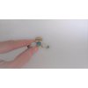 Generic Small gold metal and blue marble hair claw clip