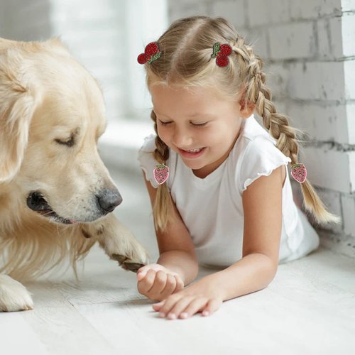 Fishdown 30 Pcs Glitter Hair Ties for Girls Sequin Hair Ties for Toddlers Seamless Small Ponytail Holders Rhinestone Sequin Sparkle Flower Butterfly cartoon Elastic Rubber Bands for Kids