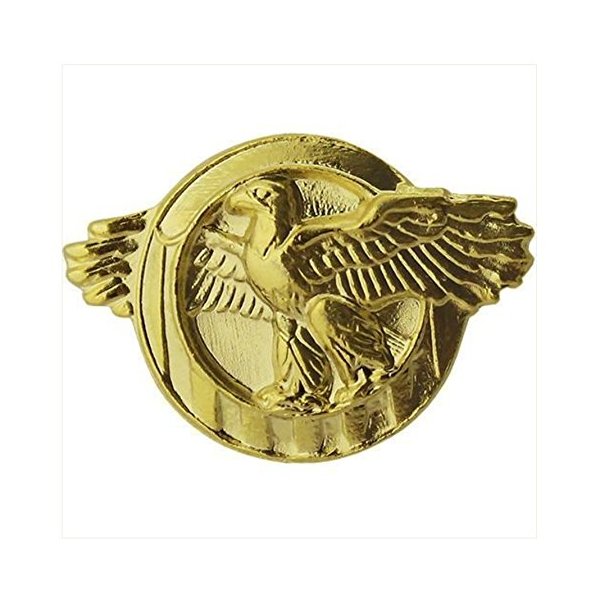 Lapel Pin: WWII Honorable Discharge (Ruptured Duck) - satin gold