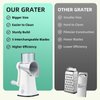 REDPANT 5 in 1 Rotary Cheese Grater, Manual Hand Crank Cheese Grater With Reinforced Suction & 5 Interchangeable Blades, Multifunctional Cheese Shredder, Easy to Use and Clean, White