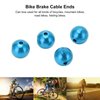 Cable End Ball Aluminum Reusable Brake Cable End Crimps For Racing Bike, 5 Colors(Blue)