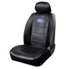 Plasticolor 008625R01 Ford Deluxe Seat Cover Embrodired Logo High Contrast Stitching Premium 3 Piece Sideless Car Truck or SUV Seatcover with Cargo Pocket, Black