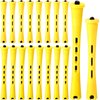 48 Pieces Hair Perm Rods 2 Sizes Plastic Cold Wave Rods Perming Rods Hair Rollers Curlers for Hairdressing Styling (Yellow,0.28 x 2.36 Inch, 0.28 x 3.27 Inch)