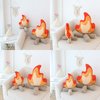 11.8in Funny Campfire Plush Pillow, Fake Campfire Pillow, Simulation Bonfire Plush Toy, Fake Fire Soft Stuffed Weird Room Decor, Kids Camping Decor Gift