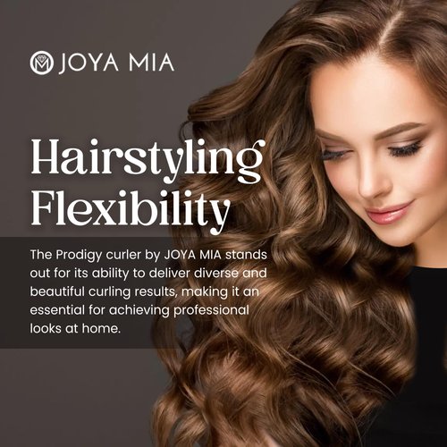 JOYA MIA Prodigy 3-in-1 Interchangeable Titanium Hair Curler - Professional Salon Long-Lasting Curls, Hair Curling Tools Kit, Durable and Easy-to-Use for Various Curl Styles, Black