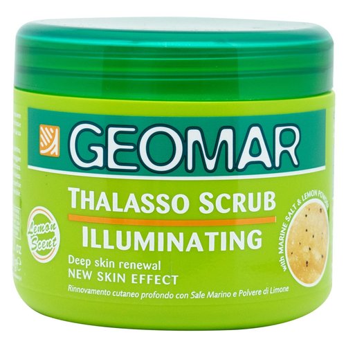 Geomar Lemon Scrub - Natural Lemon Exfoliator for Skin - Exfoliating Scrub with Lemon, Dead Sea Salt, Volcanic Sand and Nourishing Oils - 21 Ounces