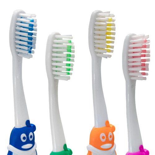 Vivid Kids Soft Bristle Toothbrush - Colorful Soft Handle, Toddler Size - Great for Travel, Individually Pack (72)
