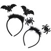Generic Halloween Headbands Hair Bands for Women's Girls Spider Bat Headbands Kids Adult Halloween Hair Hoop Halloween Head Bands for Cosplay Halloween Party Decorations, Black-2pcs