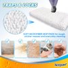 KEEPOW Steam Mop Replacement Pads 5 Pack Compatible with Shark S3500 Series S3501 S3601 S3550 S3901 SE450 S3801CO S3601D S2901 S2902 Steamer Pocket Mop Washable Microfiber for All Hard Floors Cleaner