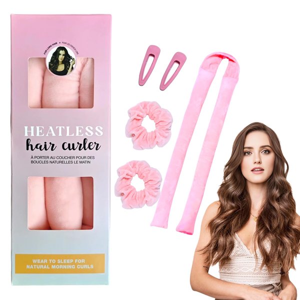 JINNEISYS Upgraded Softer Fabric Heatless Hair Curling, Heatless Hair Curlers for Long Hair and Medium Hair, Heatless Curling Rod Headband to Sleep In, Suitable for All Hair Types
