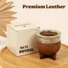 MATEROS Premium Yerba Mate Cup - Elegant, Functional & Durable Design - Eco-Friendly & Stylish Mate Cup Suitable for Smooth Drinking Experience - Ceramic Imperial (11 ounces)