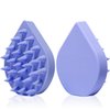 Catii Scalp Massager Hair Growth 2 Pack Soft Silicone Scalp Scrubber for All Hair Type, Wet Dry Hair Scalp Massager for Dandruff Removal Blue