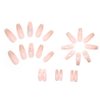 BUKBUVLO Press On Nails 24pcs Fairy Ballet French Tips Nail,False Fake Nails With Design Fashion Exquisite For Women And Girls Nail Salon (Crystal Butterfly)