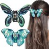 2 PACK Butterfly Hair Clips, Medium Butterfly Clips for Thick Thin Hair, Beautiful Girls Butterfly Hair Claw Clips Non Slip Hair Accessories for Women Girls (Style 1)