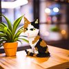Larcele Cat Micro Building Blocks Animal Set, DIY Mini 3D Building Toy Bricks,1191pcs KLJM-05 (Cat, Model1979)
