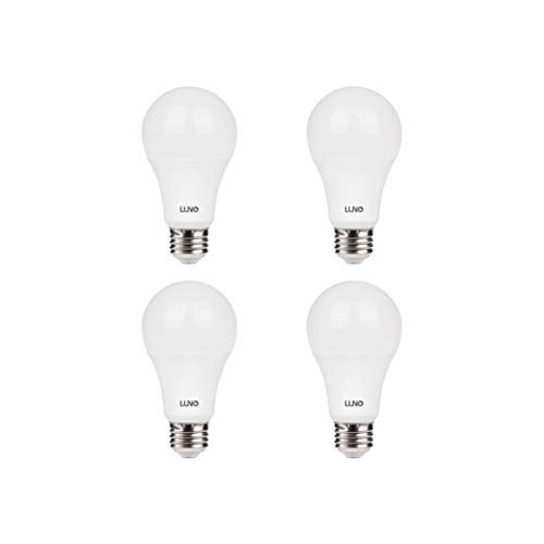 LUNO A19 Dimmable LED Bulb, 11W (75W Equivalent), 1100 Lumens, 4000K (Neutral White), Medium Base (E26),UL & Energy Star (4-Pack)