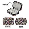 xigua Skull Travel Pill Organizer Moisture Proof Pill Box Purse Daily Pill Case for Vitamins, Medication and Supplements