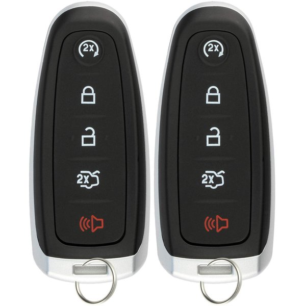 KeylessOption Keyless Entry Car Remote Start Smart Key Fob for Ford Lincoln M3N5WY8609 (Pack of 2)