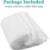Yzurbu 100pcs Cold Brew Coffee Bags, 6'' x 8'' No Mess Disposable Filter Bag with Drawstring for Coffee Grounds & Ice Tea