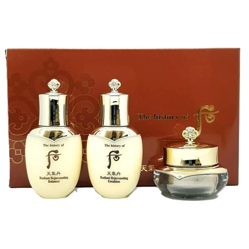 Korea Radiant Special Mini Set 3pcs (Balancer, Emulsion and Cream) Rejuvenates, Nourishment and Moisture to The Skin to Achieve a Younger-Looking Face!