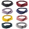 Yeshan Women's Criss cross Silk Satin Headbands Elastic Twisted Head Wrap Knotted Hair Band,pack of 8