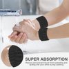 ACO-UINT 4Pcs Black Spa Headband and Face Washing Wristbands Set, Skincare Headband Face Wash Headband Makeup Headband, Hair Claw Clip Skin Care Headband for Washing Face