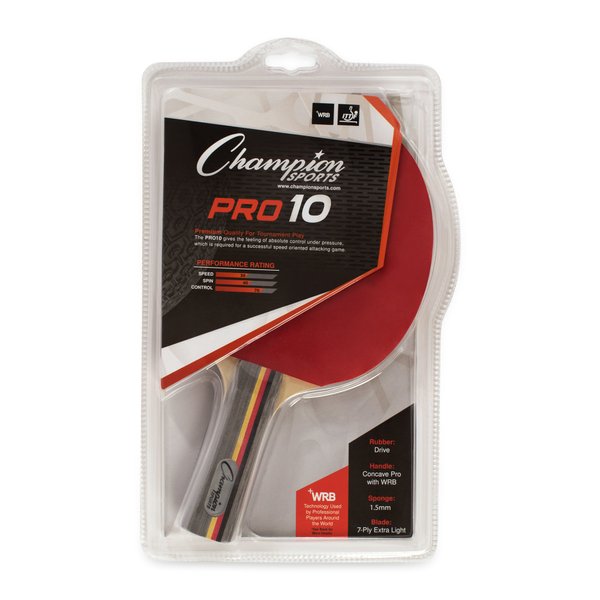 Champion Sports PN10 Table Tennis Paddle, Black