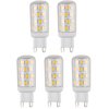 CBconcept UL Listed G9 LED Light Bulb, 5 Pack, 3 Watt, 310 Lumens,Not Dimmable, Warm White 3000K, 360 degree Beam Angle, 120 Volt, 40W Equivalent JCD Halogen G9 Replacement Patented Designed