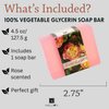 Nabila K Vegetable Glycerin Bar Soap, for Body, Face, and Hands, Rose Garden, Single Bar, 4.5oz/127.5g each