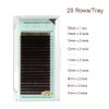 NAGARAKU Eyelash Extensions Dark Brown Color 0.15mm C curl 7-15mm Mix Tray Individual Lashes Classic Faux Mink Volume 20 rows Soft Light