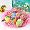 Dino Egg Bath Bombs for Kids - Valentines Day Gifts, XL Bath Bombs with Surprise Toys Inside, Dinosaur Toys Natural Bath Bomb Bubble Bath Kids,Fizz Bathbombs Gift Set for Easter Birthday, Boys Girls