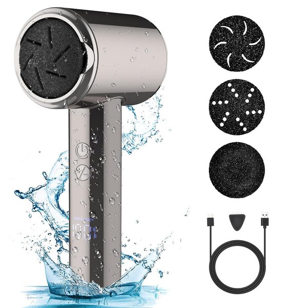 Electric Foot Callus Remover (with Dander Vacuum) Rechargeable Electric Callus Remover For Feet,Electric Pedicure Electric Foot File Kit,Professional Pedi Feet Care Tool For Dead,Hard Cracked Dry Skin