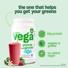 Vega Protein and Greens Protein Powder, Chocolate - 20g Plant Based Protein Plus Veggies, Vegan, Non GMO, Pea Protein for Women and Men, 1.4 lbs (Packaging May Vary)