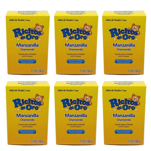 Grisi Ricitos De Oro Hypoallergenic for Babies Bar Soap 3.5 oz (Pack of 6)