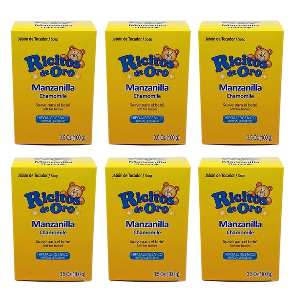 Grisi Ricitos De Oro Hypoallergenic for Babies Bar Soap 3.5 oz (Pack of 6)