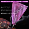 300PCS Tattoo Machine Bags,Disposable Tattoo Machine Bags Gun Bags Plastic Sleeve,Purple Tattoo Supplies Bags (3.9 in X 5.1 In) for Machine Covers Bags,Tattoo Supplies,Tattoo Kits (purple)