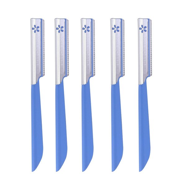 Tinksky 5pcs Eyebrow Shaper Razor Trimmer Shaver Hair Remover Set (Blue)