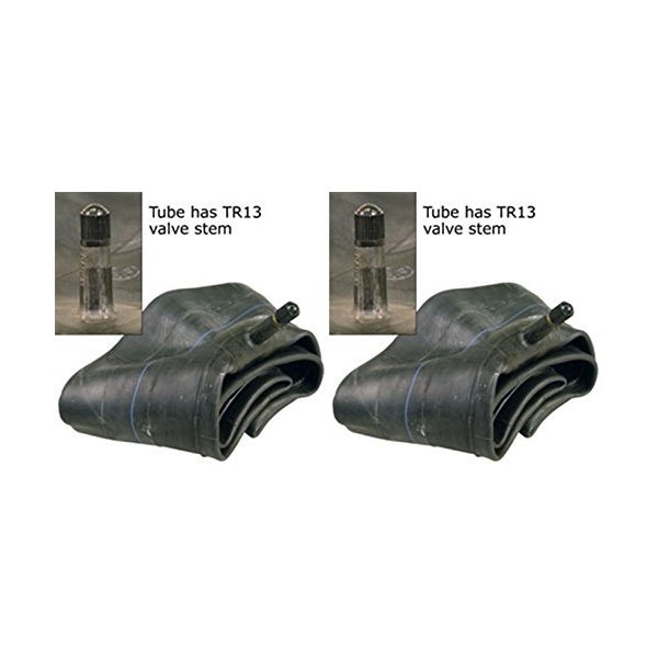 Carlisle Brand Set of 2 Tire Inner Tubes with TR13 rubber valve stems - 12 inch Combination Size fits 23x8.50-12, 23x850-12, 23x9.50-12, 23x950-12, 23x10.50-12, 23x1050-12 Lawn and Garden