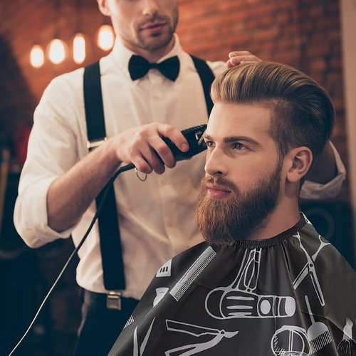 6 Packs Professional Long Hair Cutting Cape 55 x 63 inches Salon Haircut Apron Barber Cape Water and Stain Resistant Black