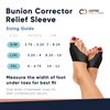 Copper Compression Bunion Corrector Relief Sleeve, Copper Infused, Orthopedic Brace Big Toe Alignment, Plantar Fasciitis, Hallux Valgus Relief - Toe Straightener & Spacer for Women & Men - 1 Pair