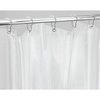 iDesign Water Repellant Plastic Shower Curtain Liner with Magnets for Primary, Kids, Guest Bathroom, 72" x 72", Clear