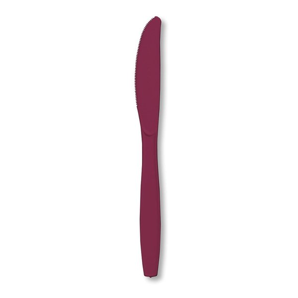 Creative Converting Burgundy Red Disposable Plastic Knives Party Supplies
