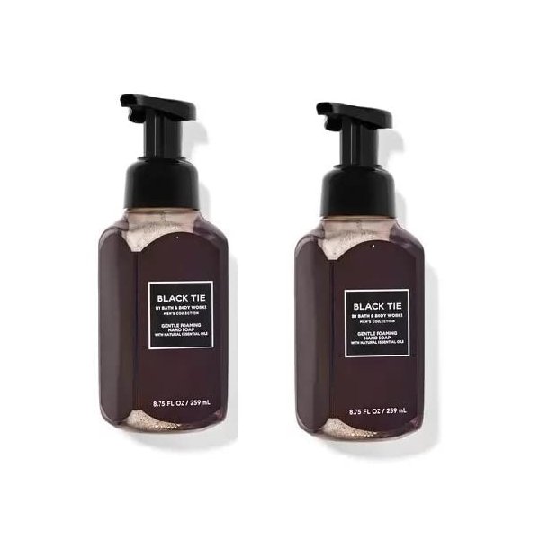 Bath & Body Works Black Tie Gentle Foaming Hand Soap 8.75 Ounce 2-Pack (Black Tie)